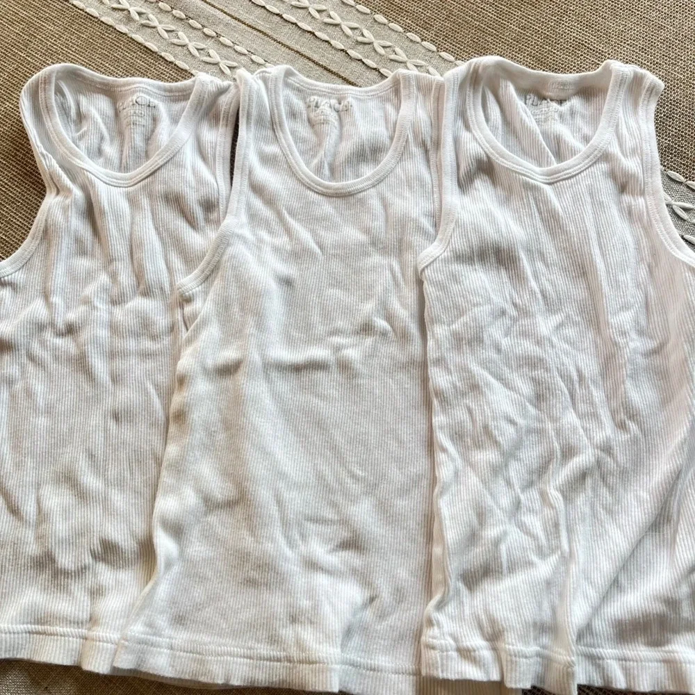 The Childrens‎ Place Tank Tops 5-Pack White Ribbed Knit Undershirt Kids